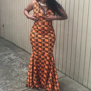 Dresses - Limited Edition Diyanu Kente Body on Mermaid Dress Dresses - Limited Edition Diyanu Kente Body on Mermaid Dress